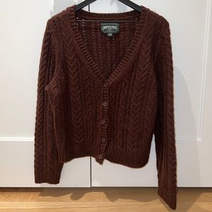 American Eagle Cable Knit Cardigan Sweater